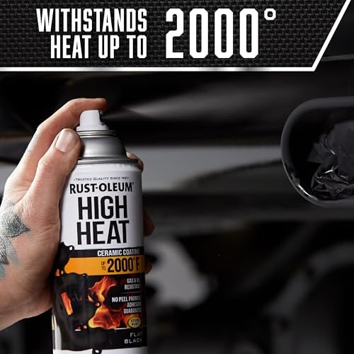 Rust Oleum 248903 Automotive High Heat Spray Paint  12 oz  Flat Black