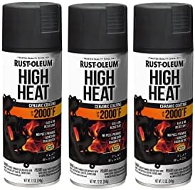 Rust Oleum 248903 Automotive High Heat Spray Paint  12 oz  Flat Black