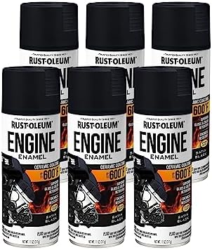 Rust Oleum 363571 Engine Enamel Spray Paint  11 oz  Flat Black   Pack of 1 