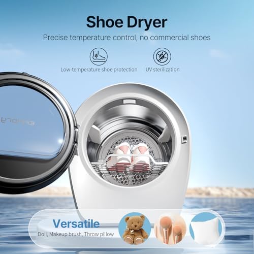 S3 Compact Clothes Dryer 1 0 cu ft Capacity 110V 1050W Portable Dryers Machine with Stainless Steel Drum 8 Drying Mode for Small Spaces Apartments dorm Mini electric secadora portatil de ropa