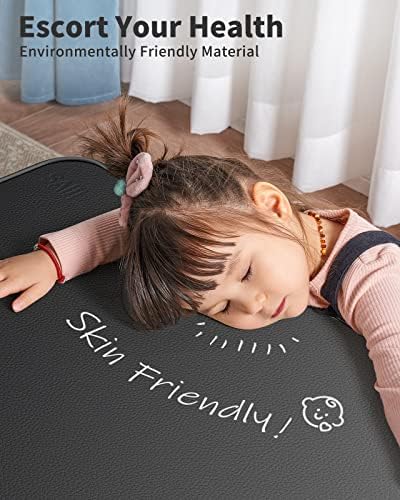 SAIJI Leather Laptop Bed Tray Table  Adjustable Laptop Stand with Removable Stopper  Portable Lap Desks with Foldable Legs  Notebook Stand Breakfast Reading Desk for Sofa Couch  Medium  Black