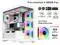SAMA SV01 Gaming PC Case Computer Mid Tower ATX Case White with 4 Addressable RGB Fans Pre Installed  Back Plug Motherboard Design  Tempered Glass Transparent Side Panel