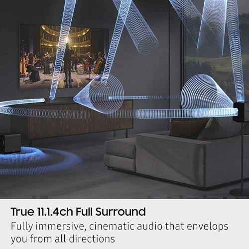 SAMSUNG 11 1 4CH Q SERIES SUBWOOFER   REAR SPEAKER   WIRELESS DOLBY ATMOS