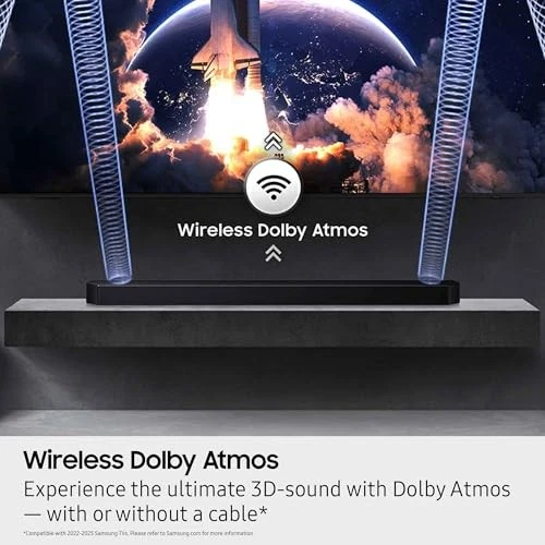 SAMSUNG 11 1 4CH Q SERIES SUBWOOFER   REAR SPEAKER   WIRELESS DOLBY ATMOS