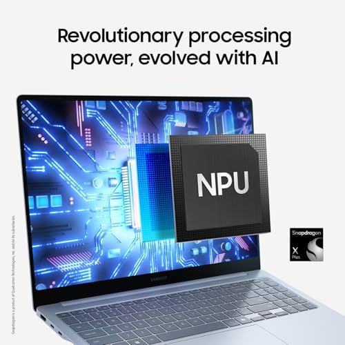 SAMSUNG 15  Galaxy AI Book4 Edge PC Laptop Computer  Snapdragon X Plus Processor  Live Captions  FHD LED Anti Glare Display  Long Lasting Battery  2024 Version  NP750XQA KB2US