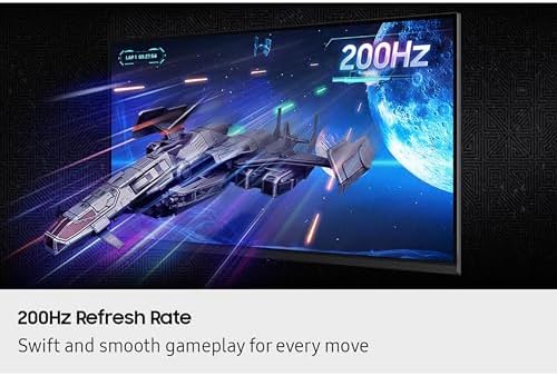 SAMSUNG 27  Odyssey G5 G53F QHD Resolution Gaming Monitor  HDR10  200Hz Refresh Rate  IPS Panel  AMD FreeSync  Premium  Black Equalizer  Auto Source Switch  LS27FG532ENXZA