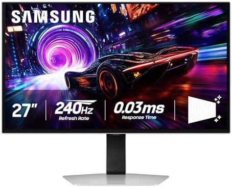 SAMSUNG 27 inch Odyssey QD OLED G8  G81SF   4K  240Hz  Gaming Monitor  0 03ms Response Time  DisplayHDR True Black 400  AMD FreeSync  Premium Pro  Ergonomic Stand  LS27FG810SNXZA  2025