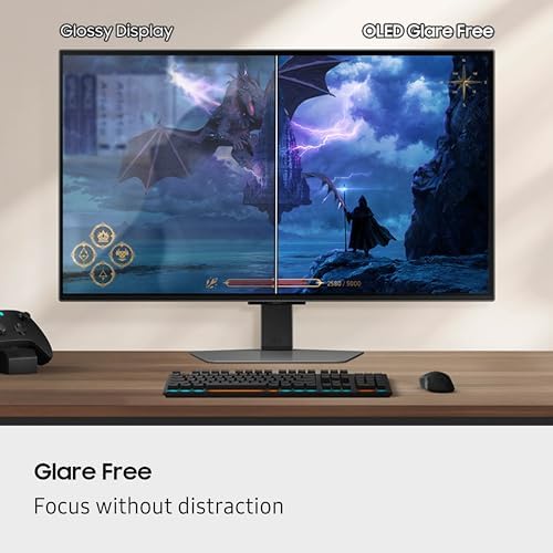 SAMSUNG 27 inch Odyssey QD OLED G8  G81SF   4K  240Hz  Gaming Monitor  0 03ms Response Time  DisplayHDR True Black 400  AMD FreeSync  Premium Pro  Ergonomic Stand  LS27FG810SNXZA  2025