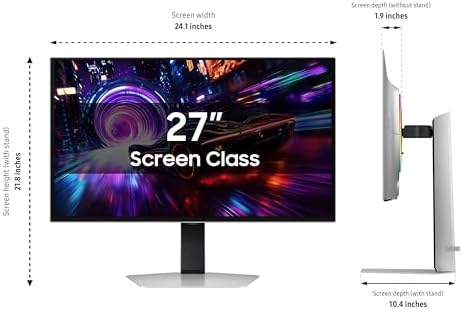 SAMSUNG 27 inch Odyssey QD OLED G8  G81SF   4K  240Hz  Gaming Monitor  0 03ms Response Time  DisplayHDR True Black 400  AMD FreeSync  Premium Pro  Ergonomic Stand  LS27FG810SNXZA  2025