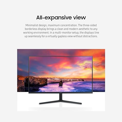 SAMSUNG Monitor de computadora plano de 32 pulgadas, 75Hz, pantalla sin bordes, AMD FreeSync, modo de juego, cuidado ocular avanzado, HDMI y DisplayPort, LS32B304NWNXGO, 2024