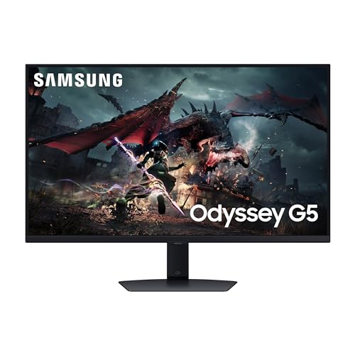 SAMSUNG 32 Inch Odyssey G50D Series QHD Fast IPS G Sync Compatible Gaming Monitor  1ms  VESA DisplayHDR 400  180Hz  AMD FreeSync  Adjustable Stand  Eye Saver Mode  LS32DG502ENXZA  2024