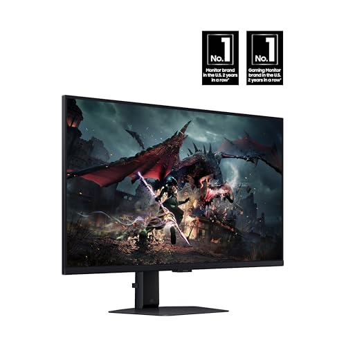 SAMSUNG 32 Inch Odyssey G50D Series QHD Fast IPS G Sync Compatible Gaming Monitor  1ms  VESA DisplayHDR 400  180Hz  AMD FreeSync  Adjustable Stand  Eye Saver Mode  LS32DG502ENXZA  2024