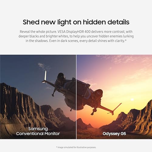 SAMSUNG 32 Inch Odyssey G50D Series QHD Fast IPS G Sync Compatible Gaming Monitor 1ms VESA DisplayHDR 400 180Hz AMD FreeSync Adjustable Stand Eye Saver Mode LS32DG502ENXZA 2024