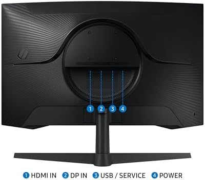 SAMSUNG 32 Odyssey G55C Series QHD 1000R Curved Gaming Monitor  1ms MPRT   HDR10  165Hz  AMD Radeon FreeSync  Eye Care  Glare Free  Sharp Resolution LS32CG550ENXZA