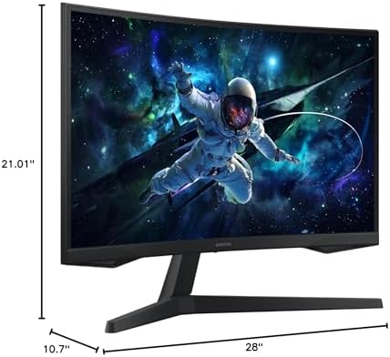 SAMSUNG 32 Odyssey G55C Series QHD 1000R Curved Gaming Monitor  1ms MPRT   HDR10  165Hz  AMD Radeon FreeSync  Eye Care  Glare Free  Sharp Resolution LS32CG550ENXZA
