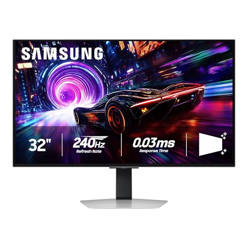SAMSUNG 32  Odyssey QD OLED G8  G81SF   4K  240Hz  Gaming Monitor  0 03ms Response Time  DisplayHDR True Black 400  AMD FreeSync  Premium Pro  G Sync Compatibile  3 Yr Warranty  LS32FG810SNXZA  2025
