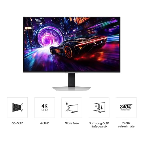 SAMSUNG 32  Odyssey QD OLED G8  G81SF   4K  240Hz  Gaming Monitor  0 03ms Response Time  DisplayHDR True Black 400  AMD FreeSync  Premium Pro  G Sync Compatibile  3 Yr Warranty  LS32FG810SNXZA  2025
