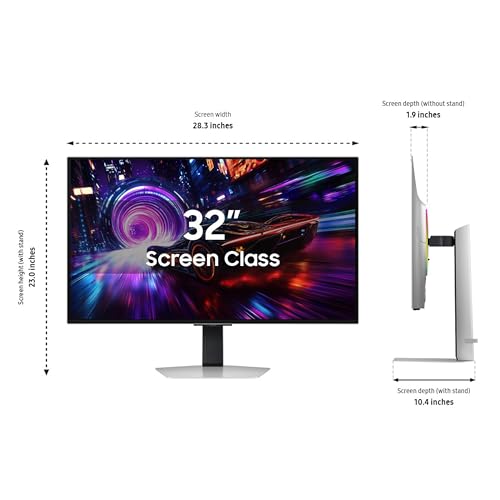 SAMSUNG 32  Odyssey QD OLED G8  G81SF   4K  240Hz  Gaming Monitor  0 03ms Response Time  DisplayHDR True Black 400  AMD FreeSync  Premium Pro  G Sync Compatibile  3 Yr Warranty  LS32FG810SNXZA  2025
