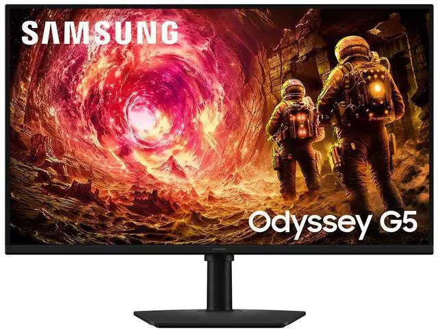 SAMSUNG 32 inch Odyssey G5 QHD 2K 1440P 180Hz IPS with FreeSync & G Sync Compatible 1ms HDR400 Gaming Computer Monitor with Height Adjustable  Swivel  Pivot & Tilt stand LS32FG502ENXZA