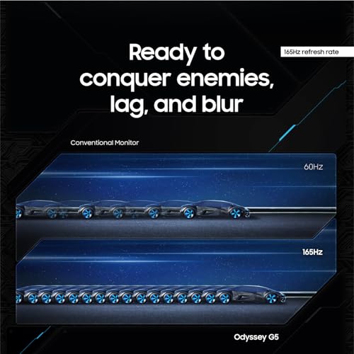 SAMSUNG - Monitor de juegos ultraancho Odyssey G5 de 34 pulgadas con pantalla curva 1000R, 165Hz, 1ms, FreeSync Premium, WQHD (LC34G55TWWNXZA, modelo 2020), color negro.