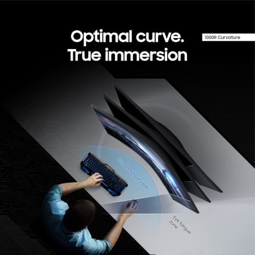 SAMSUNG 34 Odyssey G5 Ultra Wide Gaming Monitor with 1000R Curved Screen  165Hz  1ms  FreeSync Premium  Large Display  Eye Comfort  Multiple Ports  WQHD  LC34G55TWWNXZA  Black