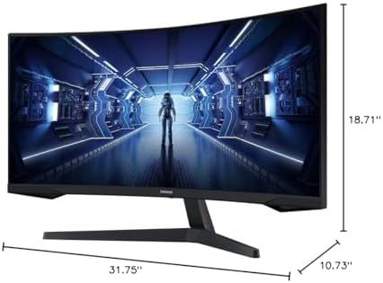 SAMSUNG 34 Odyssey G5 Ultra Wide Gaming Monitor with 1000R Curved Screen  165Hz  1ms  FreeSync Premium  Large Display  Eye Comfort  Multiple Ports  WQHD  LC34G55TWWNXZA  Black