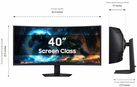 SAMSUNG 40  Odyssey G7  G75F  WUHD Resolution  180Hz  Curved Gaming Monitor  1ms Response Time  GtG   VESA DisplayHDR  600  AMD FreeSync  Premium Pro  LS40FG75DENXZA  2025