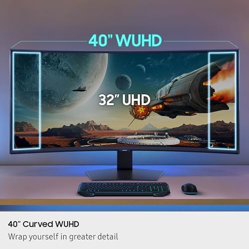 SAMSUNG 40  Odyssey G7  G75F  WUHD Resolution  180Hz  Curved Gaming Monitor  1ms Response Time  GtG   VESA DisplayHDR  600  AMD FreeSync  Premium Pro  LS40FG75DENXZA  2025