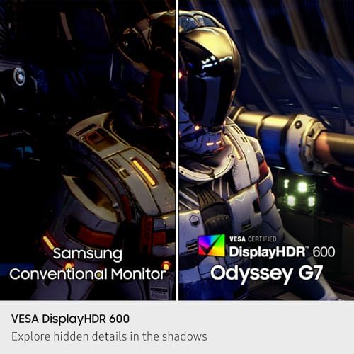 SAMSUNG 40  Odyssey G7  G75F  WUHD Resolution  180Hz  Curved Gaming Monitor  1ms Response Time  GtG   VESA DisplayHDR  600  AMD FreeSync  Premium Pro  LS40FG75DENXZA  2025