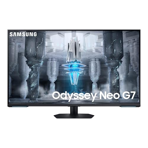 SAMSUNG 43 Odyssey Neo G7 Series 4K UHD Smart Gaming Monitor  144Hz  1ms  VESA Display HDR600  Quantum Matrix Technology  AMD FreeSync Premium Pro  LS43CG702NNXZA  Black