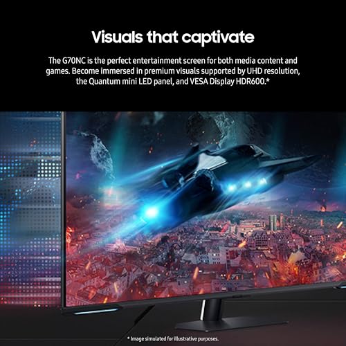 SAMSUNG 43 Odyssey Neo G7 Series 4K UHD Smart Gaming Monitor 144Hz 1ms VESA Display HDR600 Quantum Matrix Technology AMD FreeSync Premium Pro LS43CG702NNXZA Black