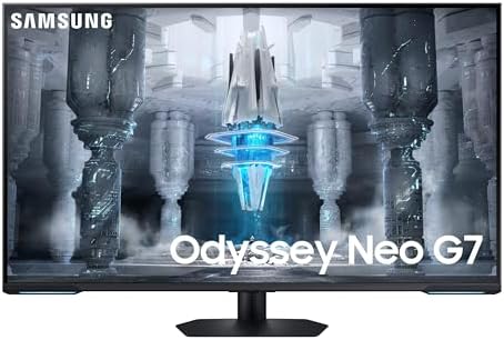 SAMSUNG 43 Odyssey Neo G7 Series 4K UHD Smart Gaming Monitor  144Hz  1ms  VESA Display HDR600  Quantum Matrix Technology  AMD FreeSync Premium Pro  LS43CG702NNXZA  Black