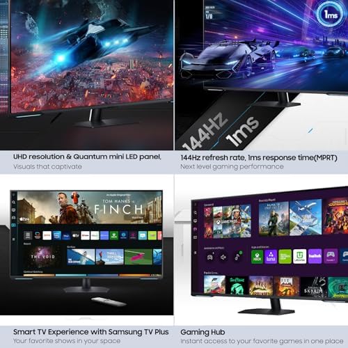 SAMSUNG 43 Odyssey Neo G7 Series 4K UHD Smart Gaming Monitor  144Hz  1ms  VESA Display HDR600  Quantum Matrix Technology  AMD FreeSync Premium Pro  LS43CG702NNXZA  Black