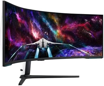 SAMSUNG Odyssey Neo G9 (G95NC) Series Dual 4K UHD 1000R Monitor curvado para juegos, 240Hz, 1ms con DisplayPort 2.1, Quantum Mini-LED, DisplayHDR 1000, AMD FreeSync Premium Pro, LS57CG952NNXZA