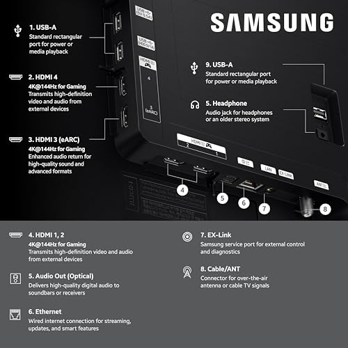 SAMSUNG 65 Inch Class OLED S90F 4K Smart TV  2025 Model  NQ4 AI Gen3 Processor  4K AI Upscaling Pro  OLED HDR    Motion Xcelerator 144Hz  Samsung Vision AI  Alexa Built in