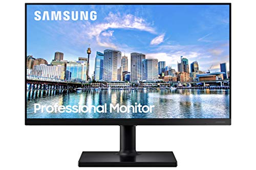 SAMSUNG FT45 Series 24 Inch FHD 1080p Computer Monitor  75Hz  IPS Panel  HDMI  DisplayPort  USB Hub  Built in Speakers  Height Adjustable Stand  3 Yr WRNTY  LF24T450FZNXGO  Black