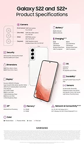 SAMSUNG Galaxy S22  Plus 5G  US Version  128GB  Green   Unlocked  Renewed 