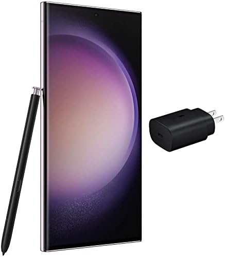 SAMSUNG Galaxy S23 Ultra 5G  256GB  8GB  6 8 AMOLED 2X  200MP Camera  Global Volte  Fully Unlocked for AT&T  Verizon  T Mobile  Global  S918U  w/ 25W Super Fast Charger  Phantom Black   Renewed