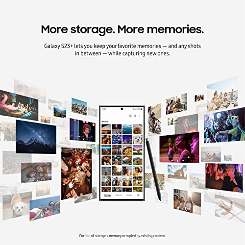 SAMSUNG Teléfono celular Galaxy S23+ Plus, teléfono inteligente Android desbloqueado de fábrica, 512 GB, cámara de 50 MP, modo nocturno, batería de larga duración, pantalla adaptativa, versión