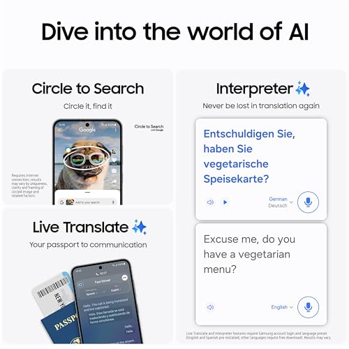 SAMSUNG Galaxy S24 FE AI Phone  256GB Unlocked Android Smartphone  High Res 50MP Camera  Long Battery Life  AMOLED Bright Display  US Version  2024  US 1 Yr Warranty  Graphite