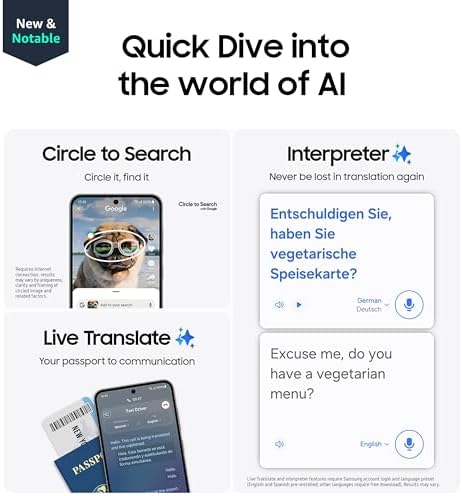 SAMSUNG Galaxy S24 FE AI Phone  128GB Fully Unlocked Android Smartphone  High Res 50MP Camera  Long Battery Life  Brighter Display Screen  US Version  2024  Graphite  Renewed 