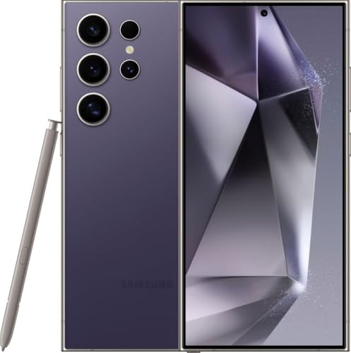 SAMSUNG Galaxy S24 Ultra 5G Factory Unlocked 256GB   Titanium Violet  Renewed 