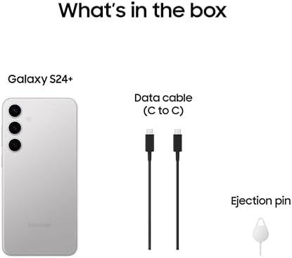 SAMSUNG Galaxy S24  Plus Cell Phone  512GB AI Smartphone  Unlocked Android  50MP Camera  Fastest Processor  Long Battery Life  US Version  2024  Marble Gray  Renewed 