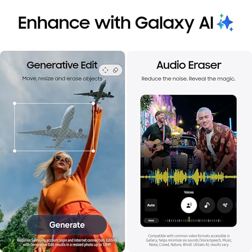 SAMSUNG Teléfono celular Galaxy S25 FE (2025), teléfono inteligente AI de 128 GB, Android desbloqueado, pantalla grande, batería de 4900 mAh, cámara de alta resolución, ediciones de fotos AI, duradero