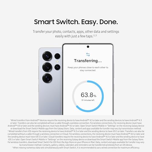 SAMSUNG Galaxy S25 Ultra  256GB Smartphone  Unlocked Android  AI Night Mode Camera  Snapdragon 8 Elite Fast Processor  5000mAh Battery  Built in S Pen  2025  US 1 Yr Warranty  Titanium Whitesilver