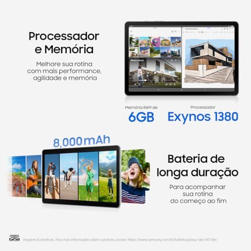 SAMSUNG Galaxy Tab S10 Lite with S Pen   128GB  6GB RAM  Wi Fi Only   10 9  90Hz LCD  Android 15 WiFi 6 Tablet  All Day Battery   International Model X400   256GB SD Card Bundle  Gray