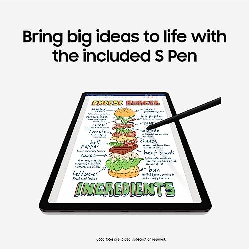 SAMSUNG Galaxy Tab S9  5G Plus 12 4  256GB  VERIZON  plus WiFi Android Tablet  Snapdragon 8 Gen 2 Processor  AMOLED Screen  S Pen Included  Auto Focus Camera  Dolby Audio  Graphite  Renewed 