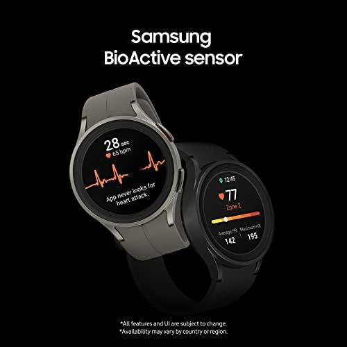 SAMSUNG Galaxy Watch 5 Pro 45mm Bluetooth Smartwatch w/Body  Health  Fitness and Sleep Tracker  Black  Renewed 