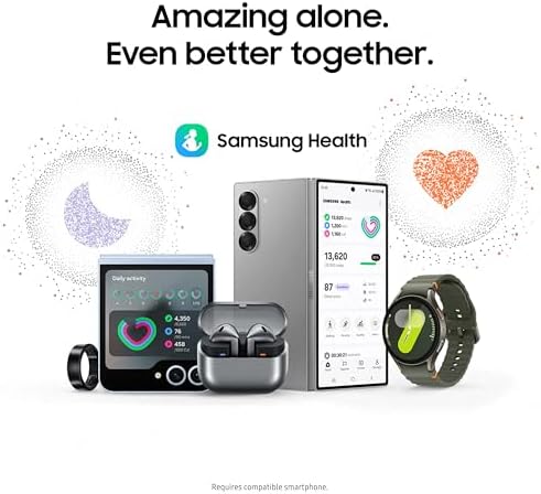 SAMSUNG Galaxy Watch 7 44mm Bluetooth AI Smartwatch w/Energy Score  Wellness Tips  Heart Rate Tracking  Sleep Monitor  Fitness Tracker  2024  Green  US Version  1Yr Manufacturer Warranty
