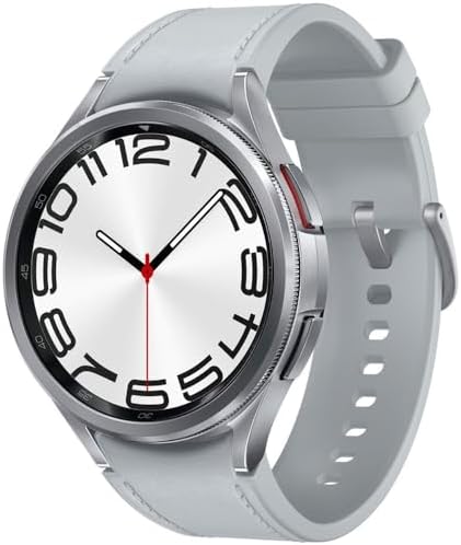 SAMSUNG Galaxy Watch 6 Classic 47mm LTE Smartwatch  Rotating Bezel  Fitness Tracker  Personalized HR Zones  Advanced Sleep Coaching  Heart Monitor  BIA Sensor for Health Insights  US  Silver  Renewed